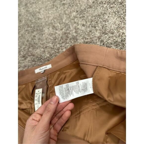 NWT Madewell The Rosedale High-Rise Straight Pants Crepe Carved Wood Tan 14 Tall - Picture 7 of 14